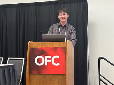 Ruoxing Li is presenting his paper in OFC 2024, San Diego, USA, on Mar. 27, 2024.